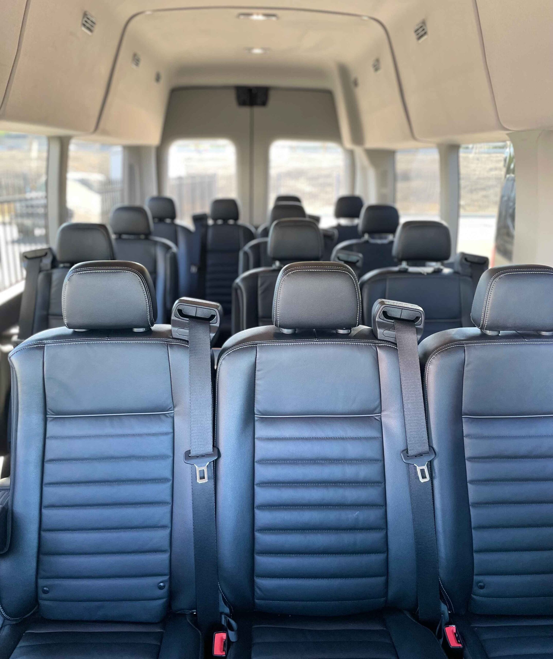Shuttle-Van-Interior Airport Shuttles Woodland
